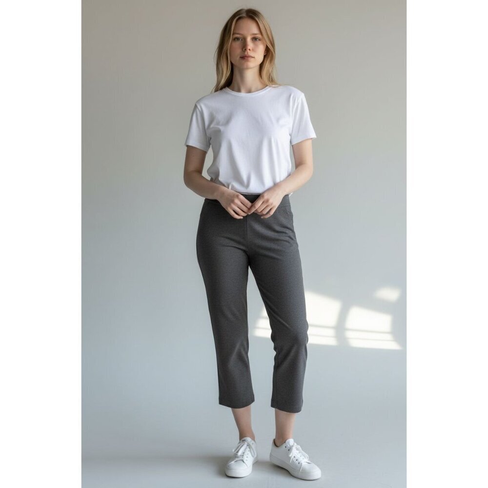 Lands' End Pants, Women's Gray Pull On Straight Leg Leggings size S
